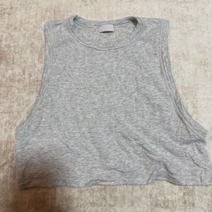 SKIMS Light Gray Crop Top